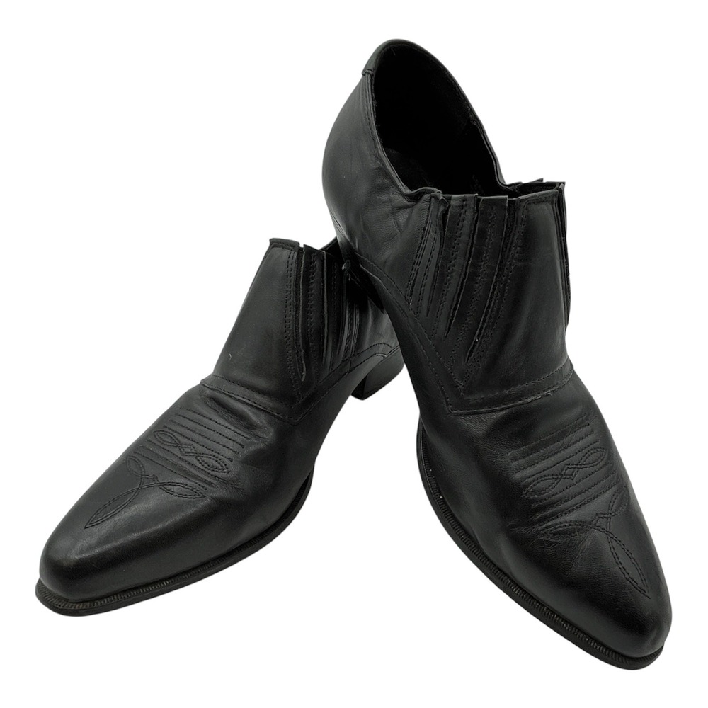 Durango Womens Black Leather Western Pointed Toe Ankle Booties Boots Size 10M